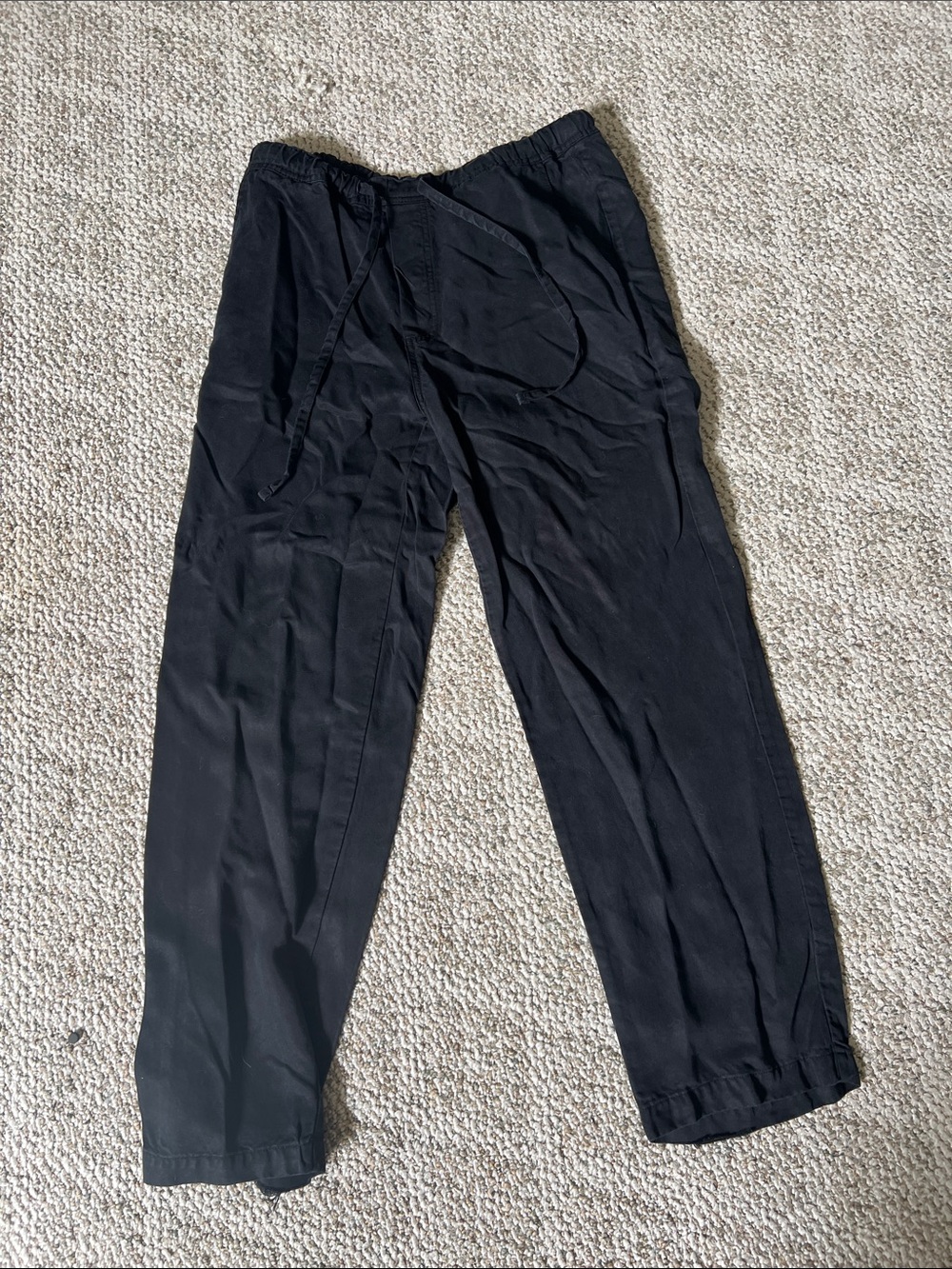 Men's Black Relaxed Drawstring Pants